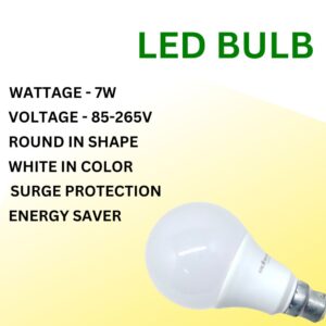 "led light bulb 7w features"