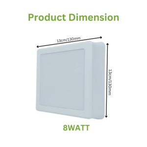 "8w led panel light dimension"