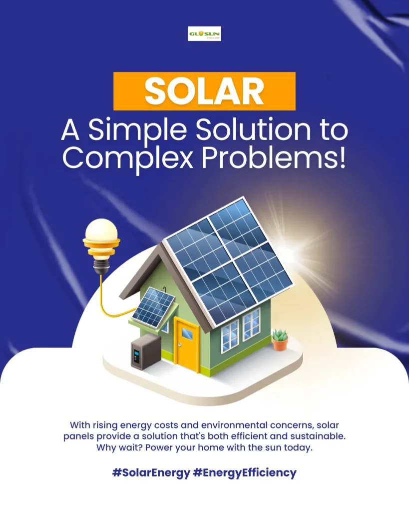 “Illustration of a house with rooftop solar panels representing solar energy as a simple and sustainable solution for homes.”